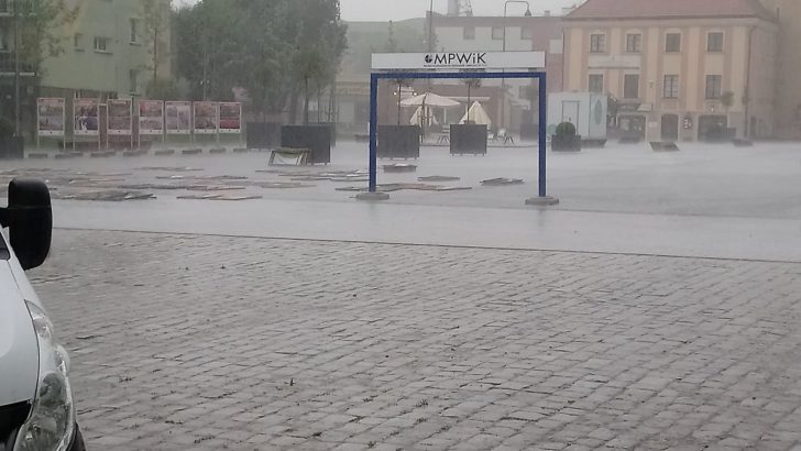 POLKOWICE. Gwałtowna burza nad miastem