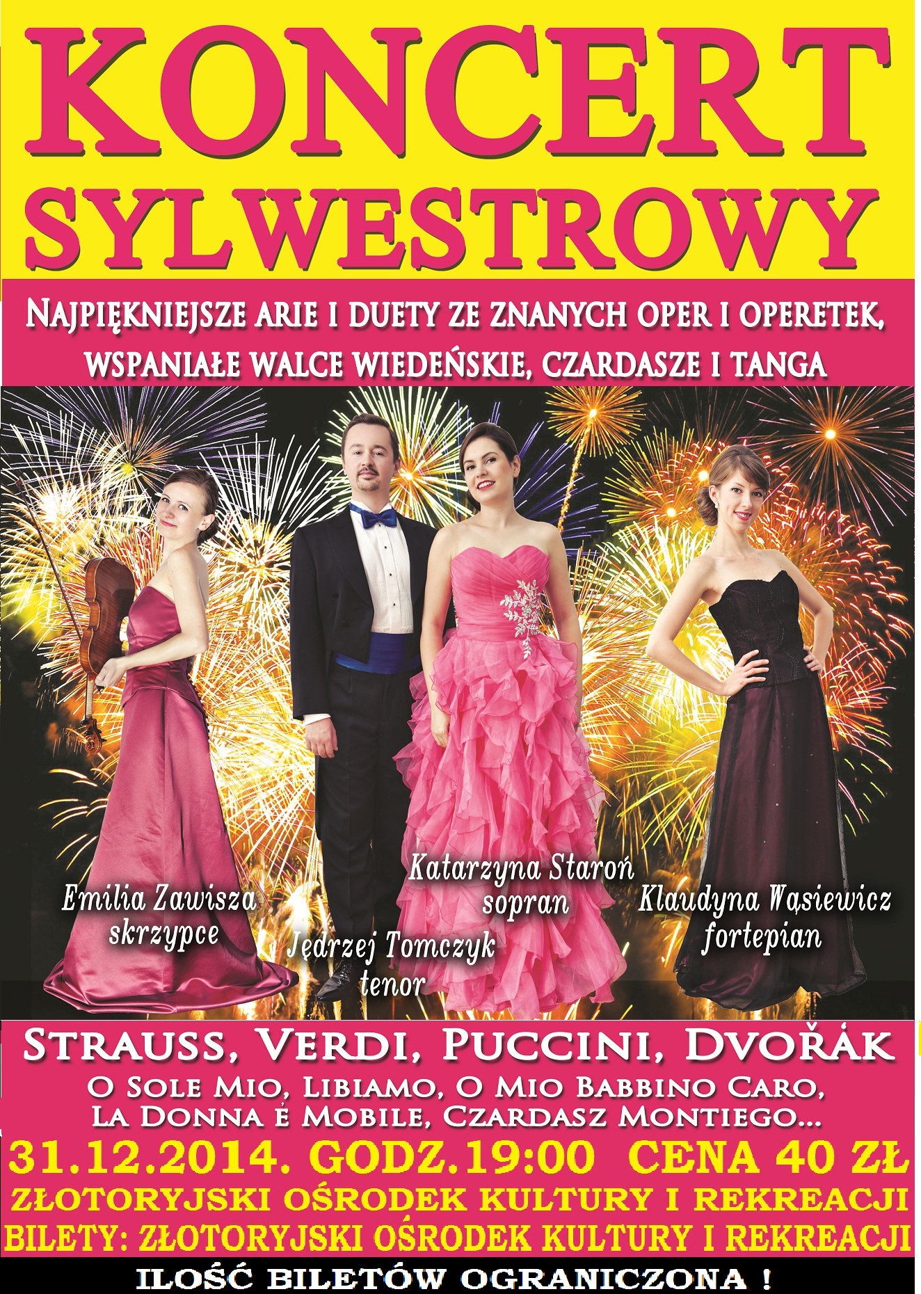 ZŁOTORYJA. Zapraszają na Koncert Sylwestrowy