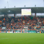 2016.03.13 Lubin Pilka Nozna Ekstraklasa sezon 2015/2016 KGHM Zaglebie Lubin - Pogon Szczecin N/z fani kibice doping oprawa race Zaglebie Foto Pawel Andrachiewicz / Foto Andrus