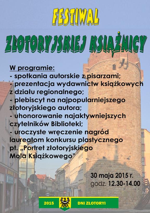 ZŁOTORYJA. Wręczą nagrody podczas Festiwalu Książnicy