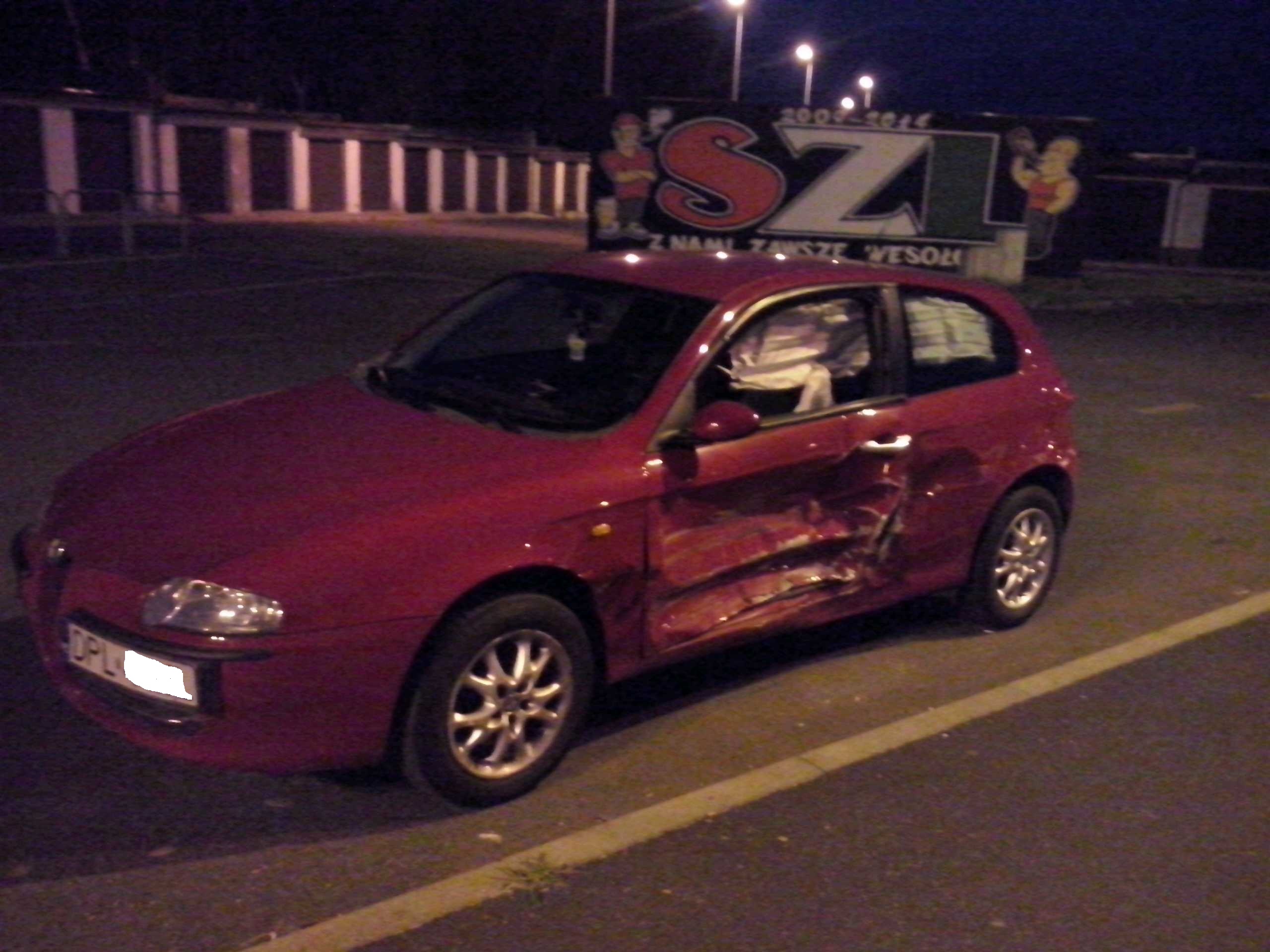 LUBIN. Kolizja przed rondem