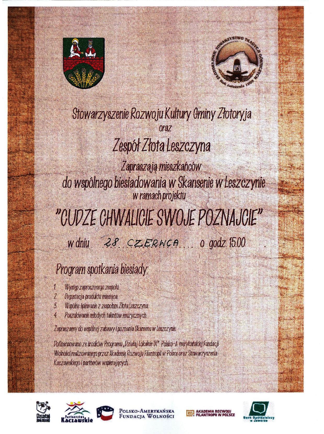 ZŁOTORYJA. Będą biesiadować w skansenie