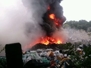 pożar Lubin wysypisko