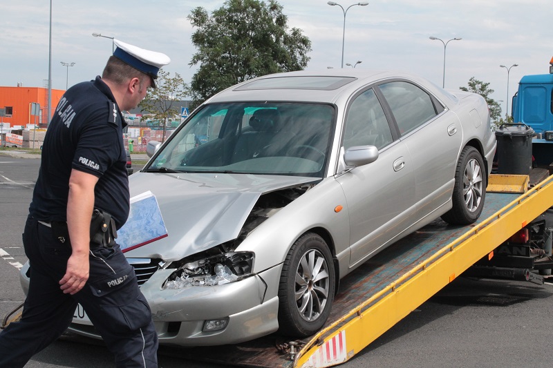 LUBIN. Kolizja na rondzie