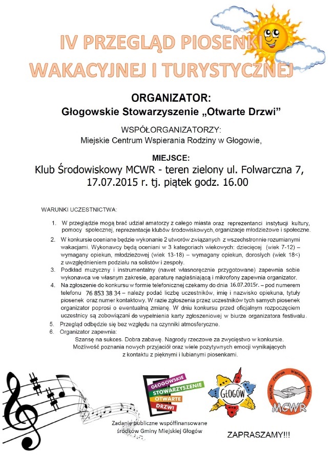 GŁOGÓW. Cenne nagrody za wakacyjną piosenkę