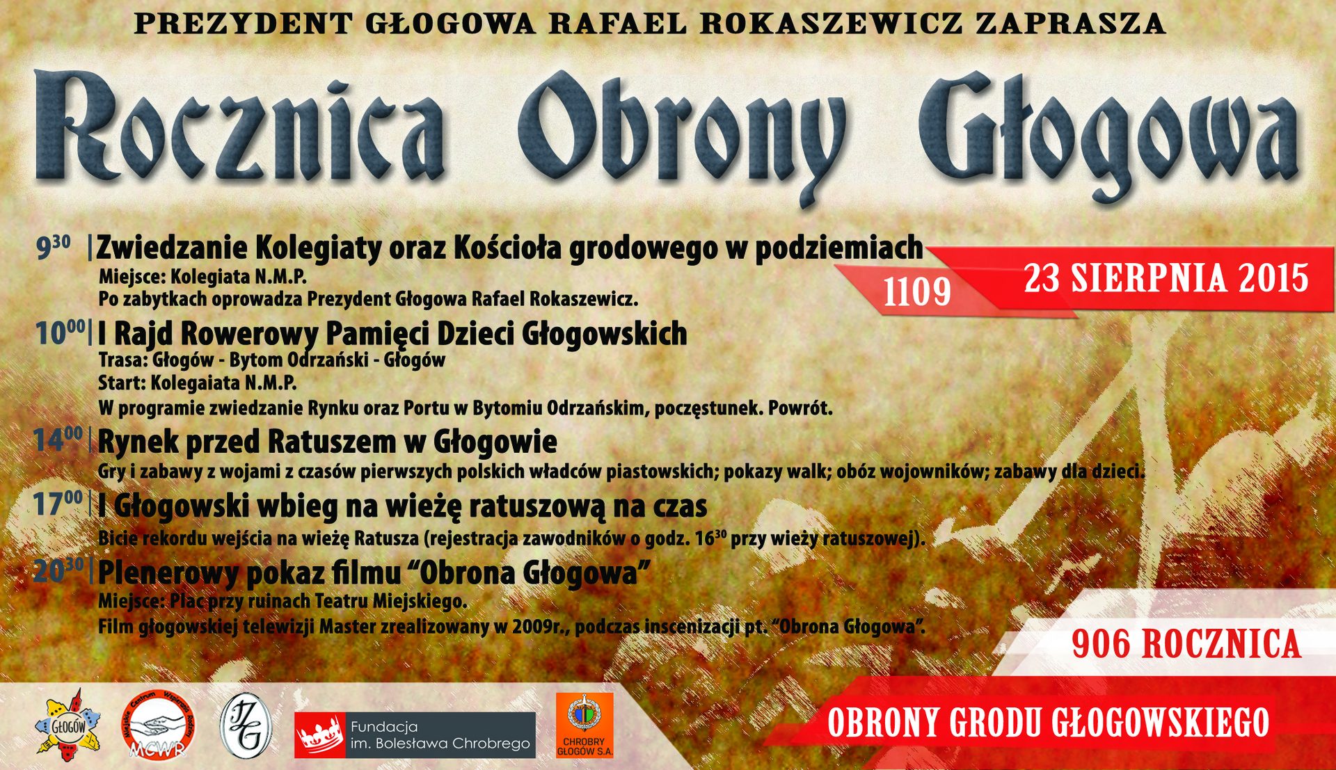 GŁOGÓW. Wbiegną na czas na wieżę ratusza
