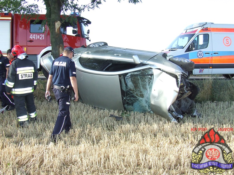 MŚCIWOJÓW. Uderzył toyotą w drzewo /FOTO/