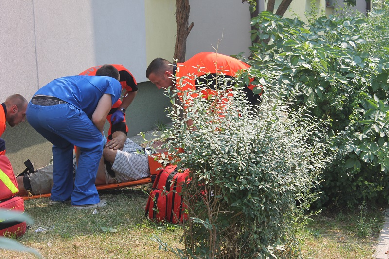 LUBIN. Wypadł z okna /WIDEO/