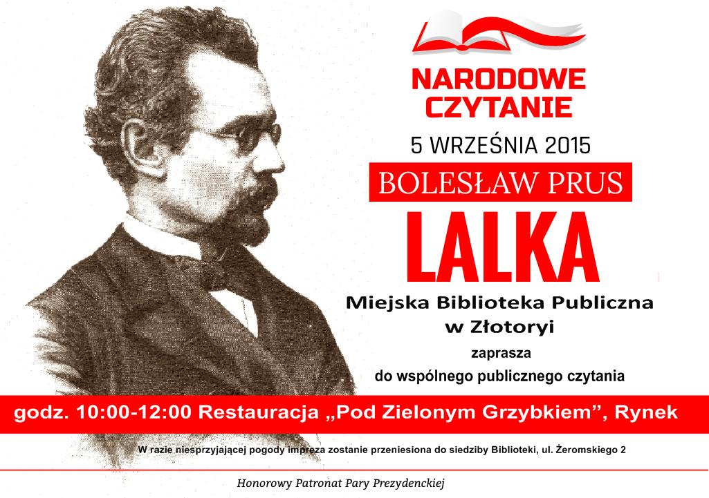 ZŁOTORYJA. Przeczytają „Lalkę” Bolesława Prusa
