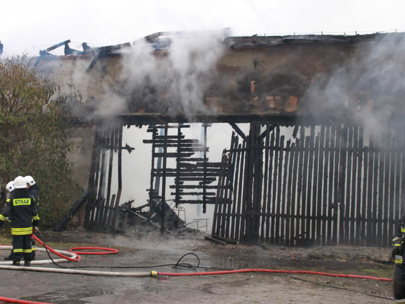 GŁOGÓW. Pożar magazynu przy ulicy Folwarcznej (FOTO)