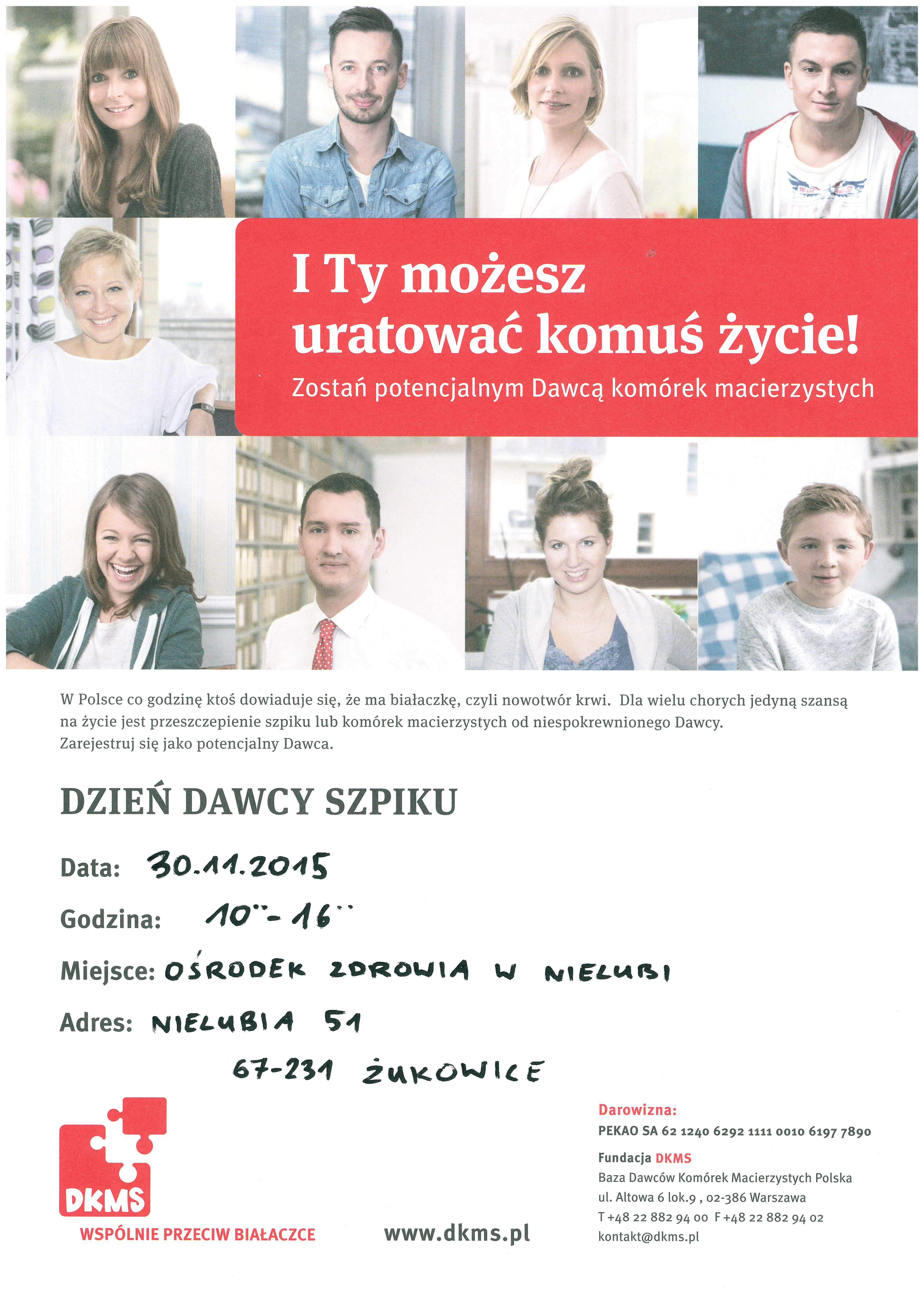 ŻUKOWICE. Dzień Dawcy Szpiku z prezentami