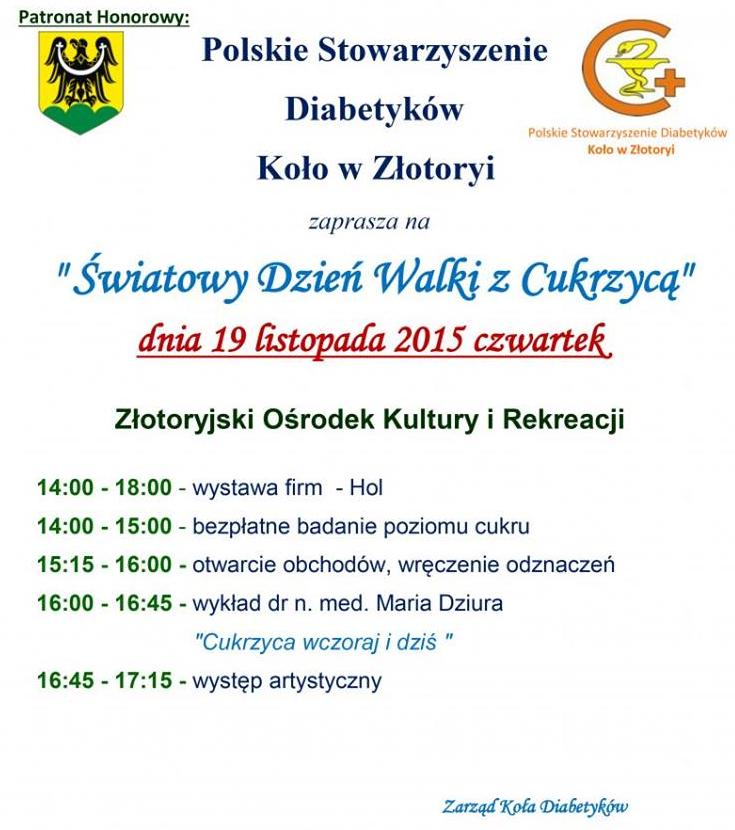 ZŁOTORYJA. Opowiedzą o cukrzycy