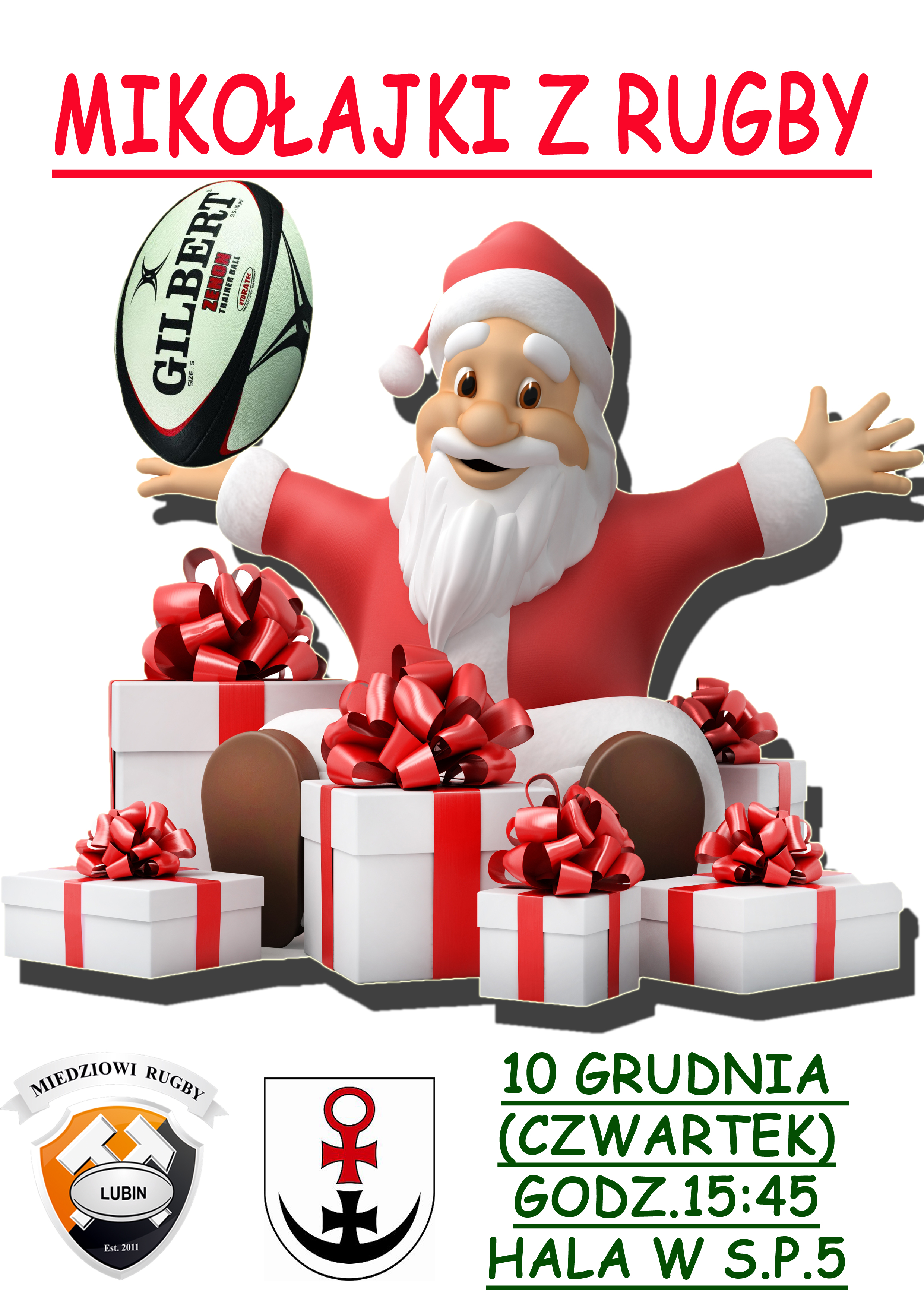 LUBIN. Mikołajki z rugbystami