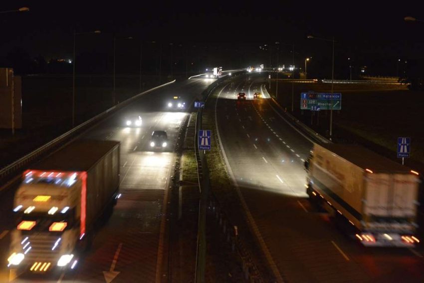 LEGNICA. Kolizja na autostradzie