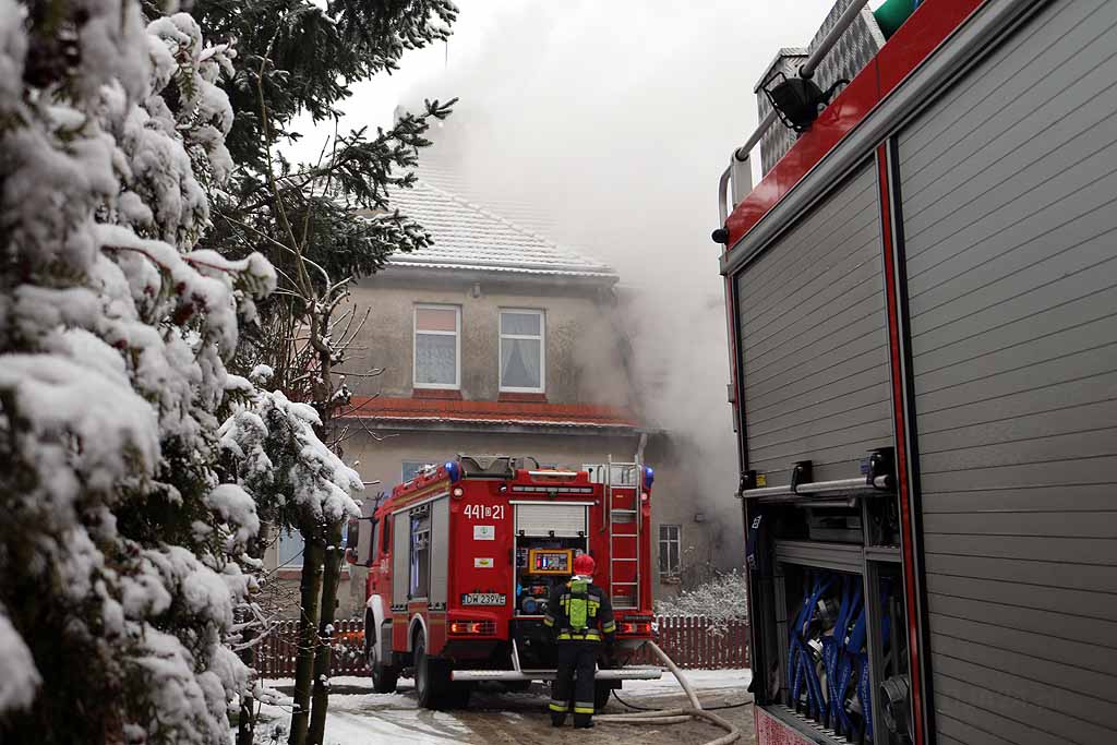 MĘCINKA. Pożar w kotłowni (FOTO)