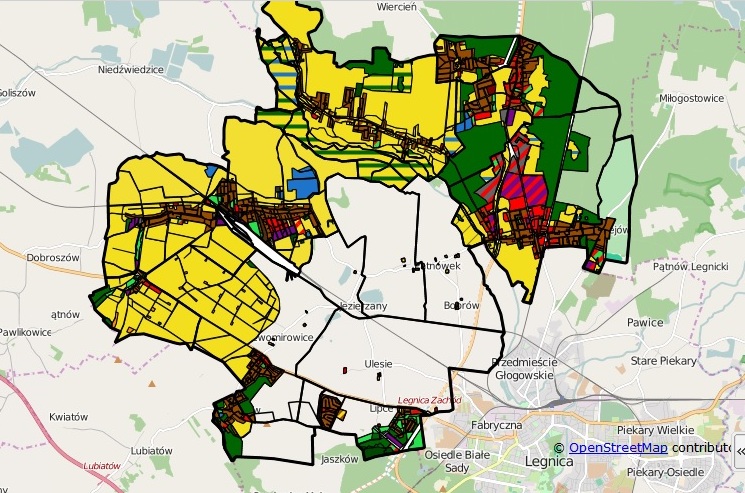 MIŁKOWICE. Gmina na mapach