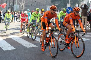 Start in Mailand mit Bartlomiej MATYSIAK und Adrian HONKISZ ( beide POL / CCC Sprandi Polkowice ) - Aktion - Rennszene - Querformat - quer - horizontal - Event / Veranstaltung: 107. Mailand - San Remo / Milano - San Remo 2016 - Mailand to/nach San Remo 291.0 km - Location / Ort: San Remo - Ligurien - Italy/Italien - Europe/Europa - Date/Datum: 19.03.2016