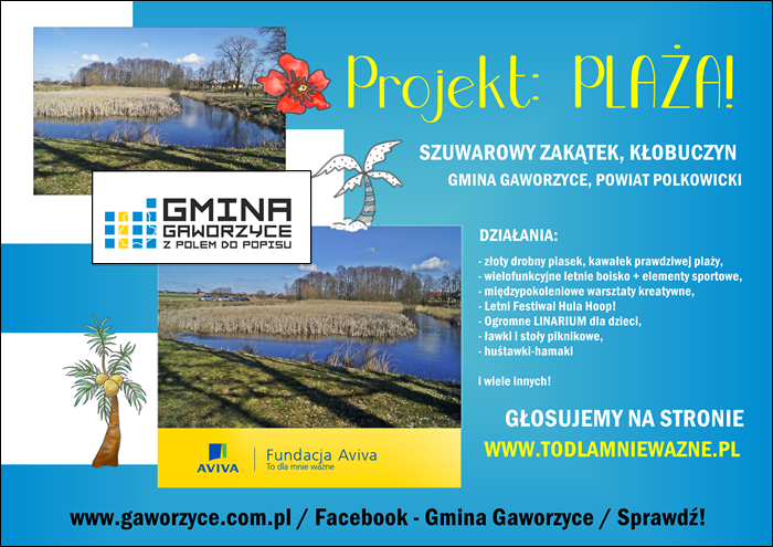 GAWORZYCE. Chcą mieć plażę
