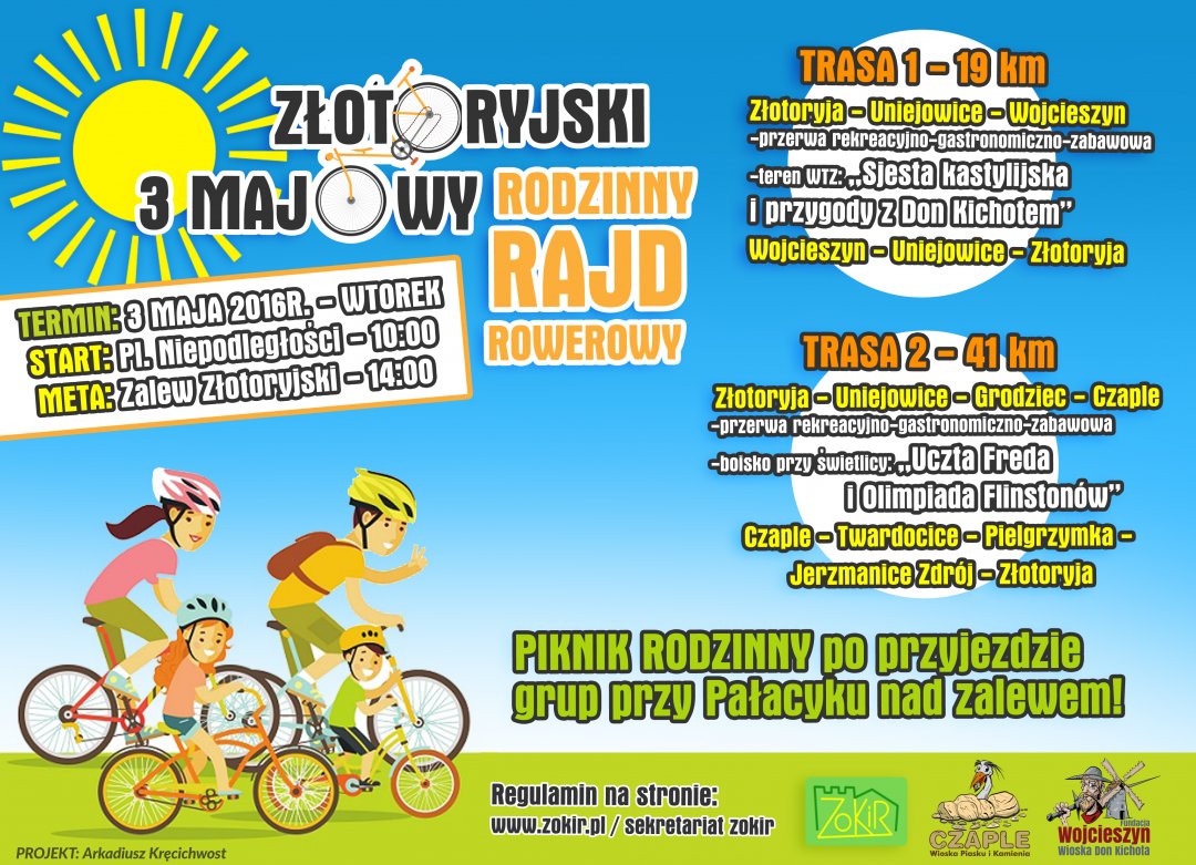 ZŁOTORYJA. Zapraszają na rodzinny rajd rowerowy