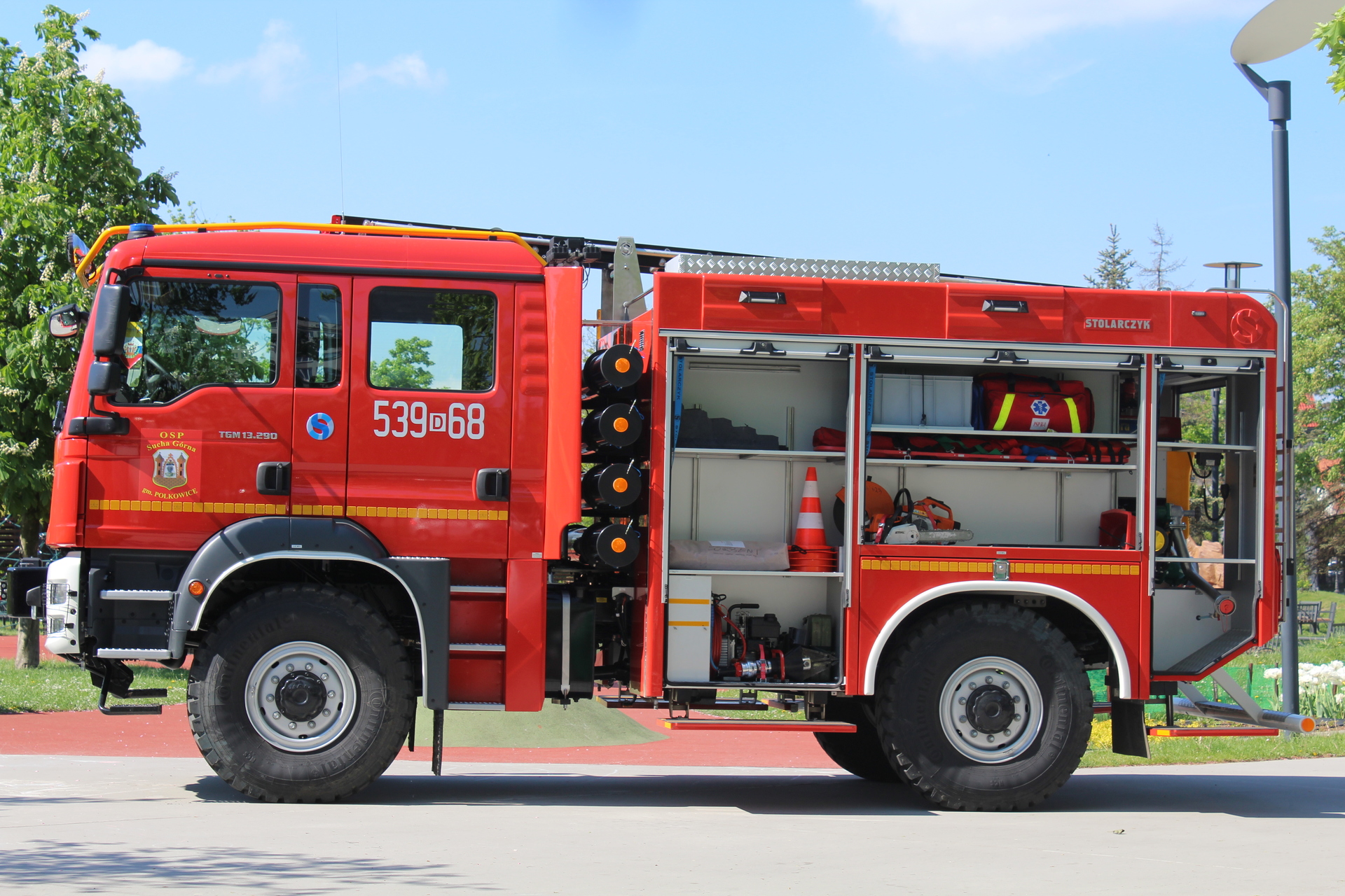 POLKOWICE. Strażacy w akcji. Uwaga na burze!