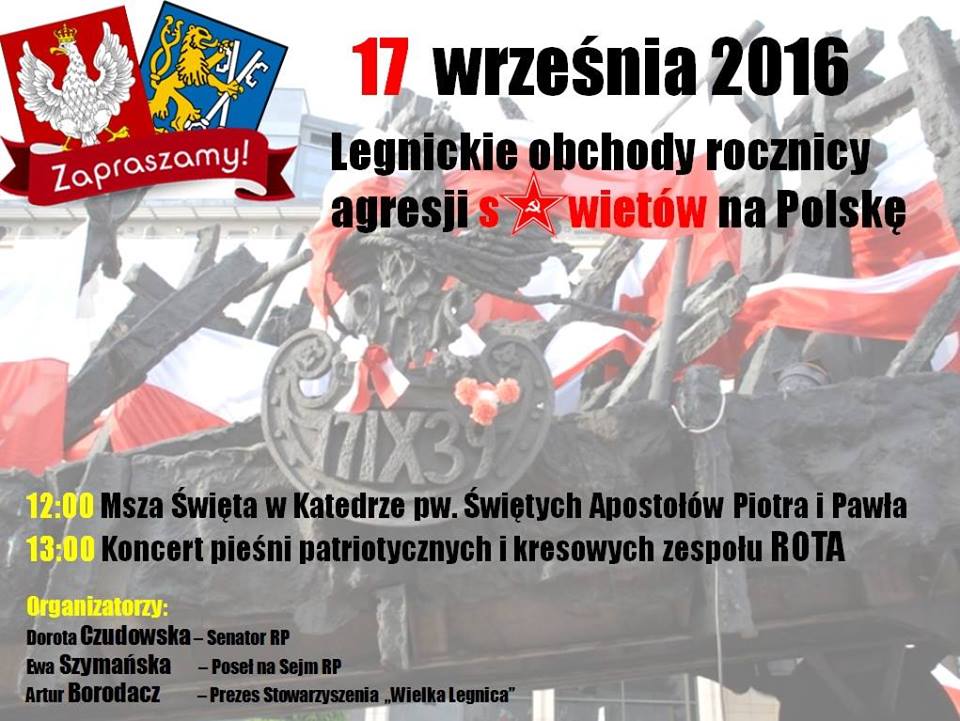 LEGNICA. Obchody 77. rocznicy agresji ZSRR na Polskę