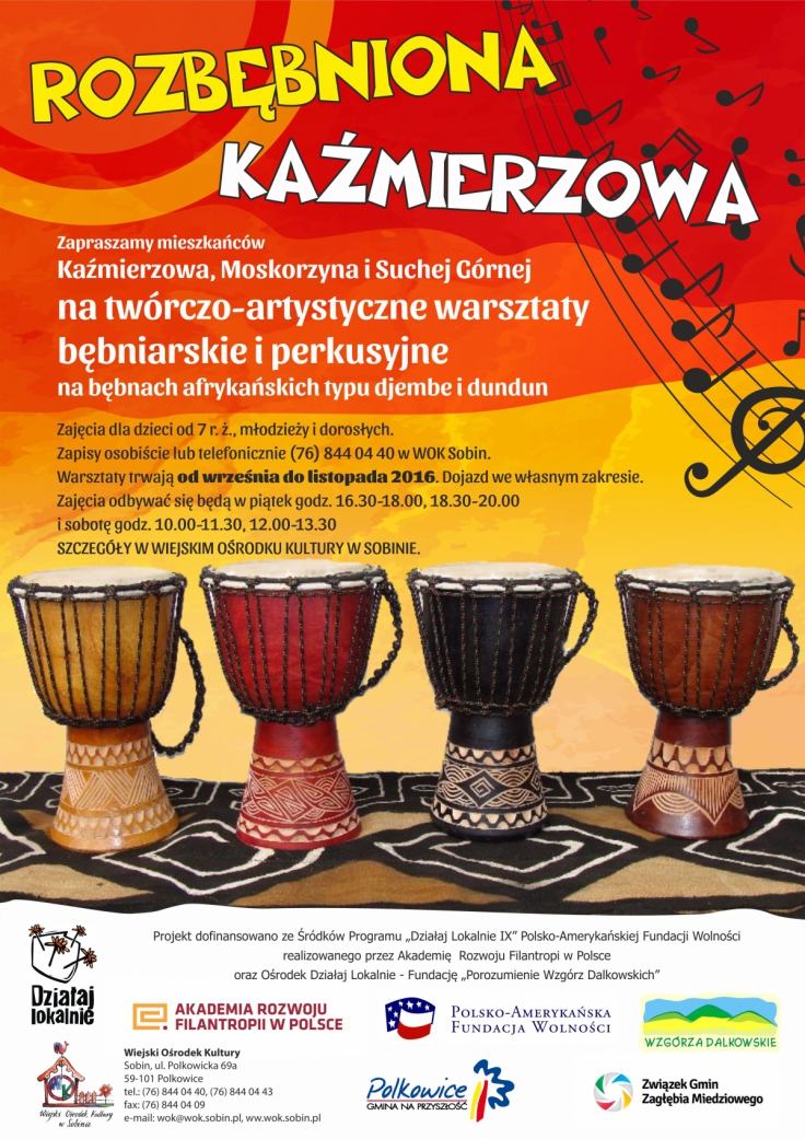 KAŹMIERZÓW. Warsztaty bębniarskie i perkusyjne