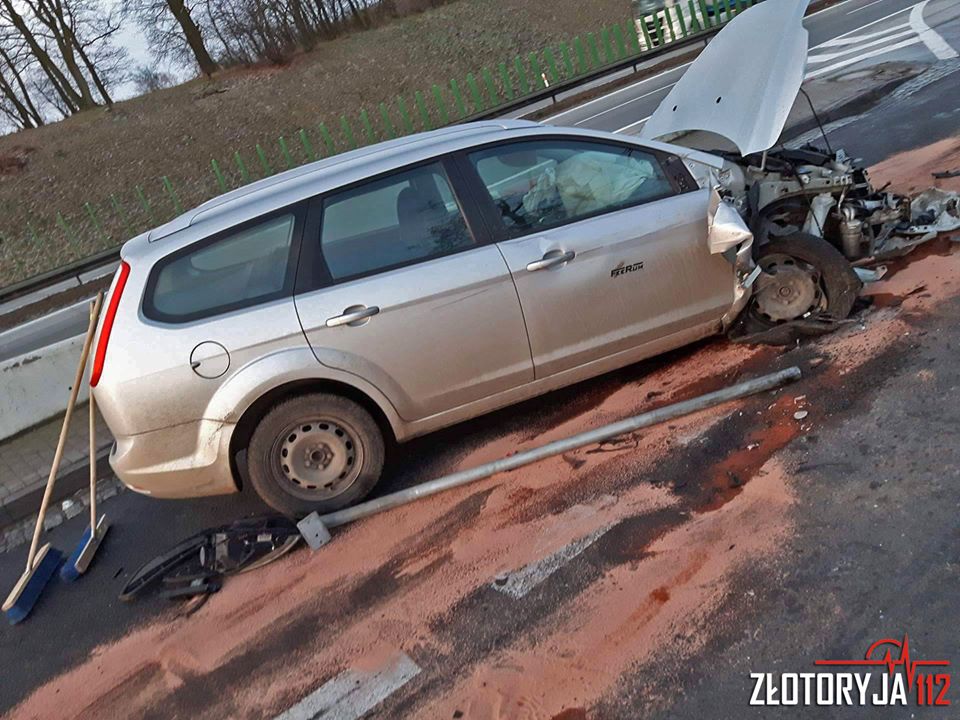 GMINA WOJCIESZÓW. Dwa wypadki na autostradzie