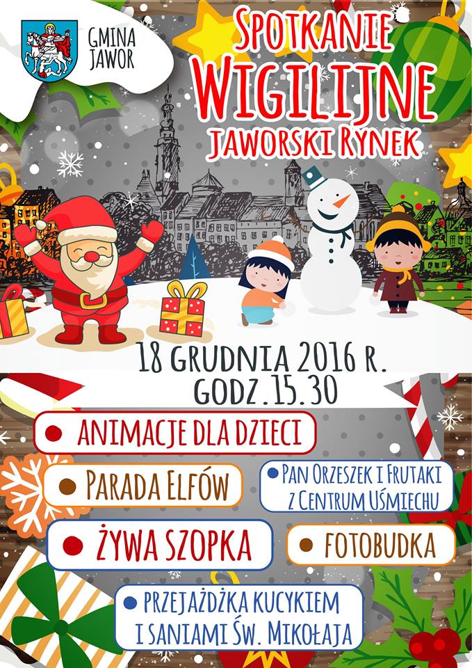 JAWOR. Spotkanie wigilijne na rynku