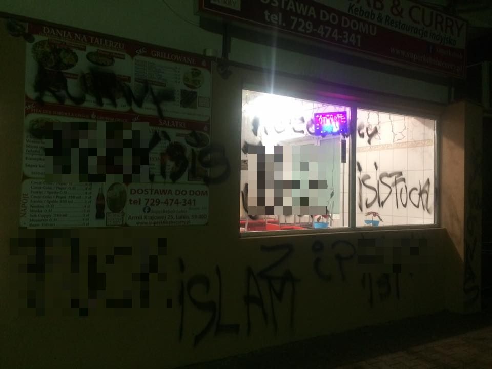 LUBIN. Nienawiść na ścianach lokalu (WIDEO)