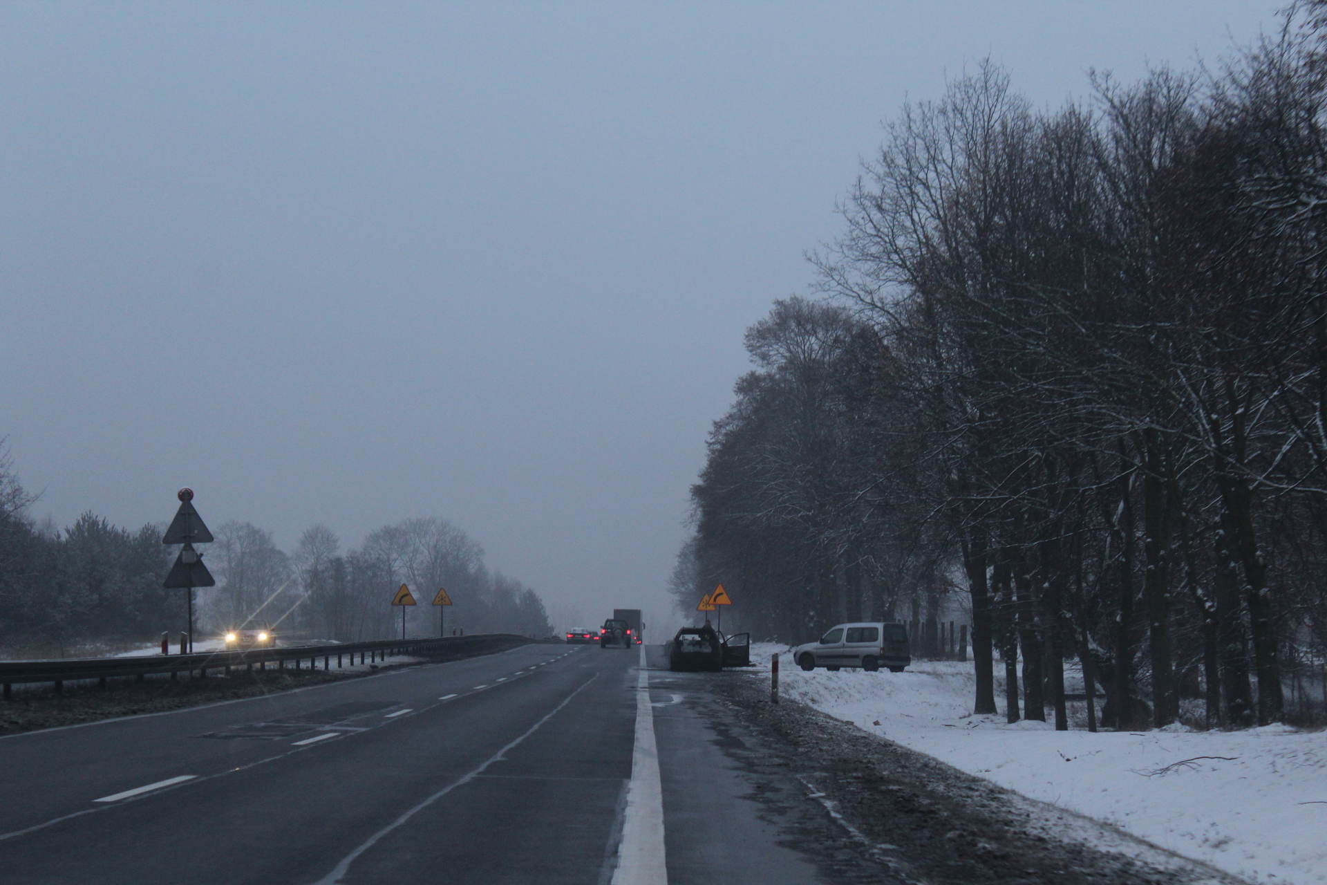 Pożar auta na krajowej „trójce”