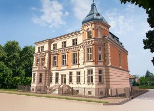 ROEE-LGOM-PAŁACYK-SCHRONISKO MŁODZIEŻOWE-WIDOK OD ULICY JANA PAWŁA II