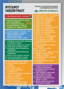 Targi Pracy Powiatowy Urzad Pracy w Zlotoryi Mapa Targow 2017 a