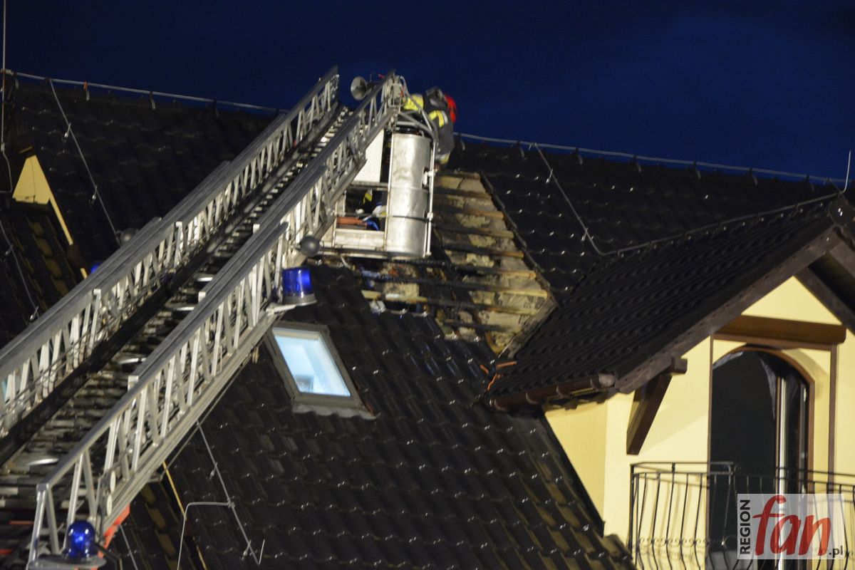 Pożar domu jednorodzinnego w Łagoszowie Wielkim