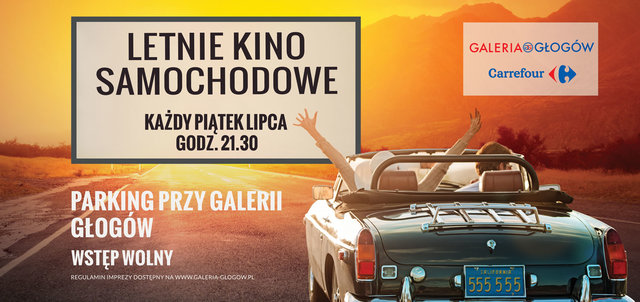 Bezpłatne, samochodowe kino letnie w Głogowie