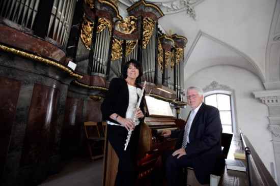 Organy i flet w katedrze