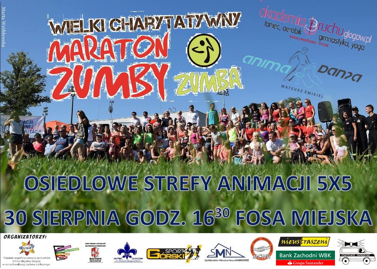 Charytatywna Zumba w głogowskiej fosie
