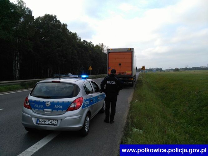 Pijany kierowca tira na „trójce”
