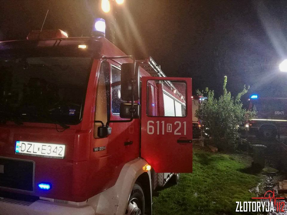 Nocny pożar w Brochocinie
