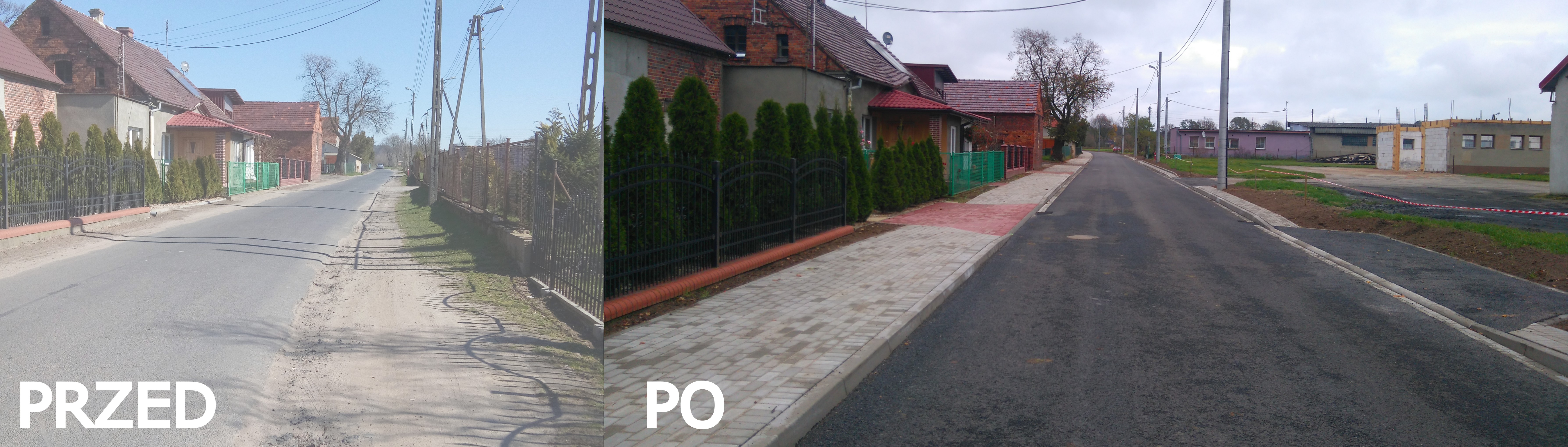 Droga w Przesiecznej po przebudowie