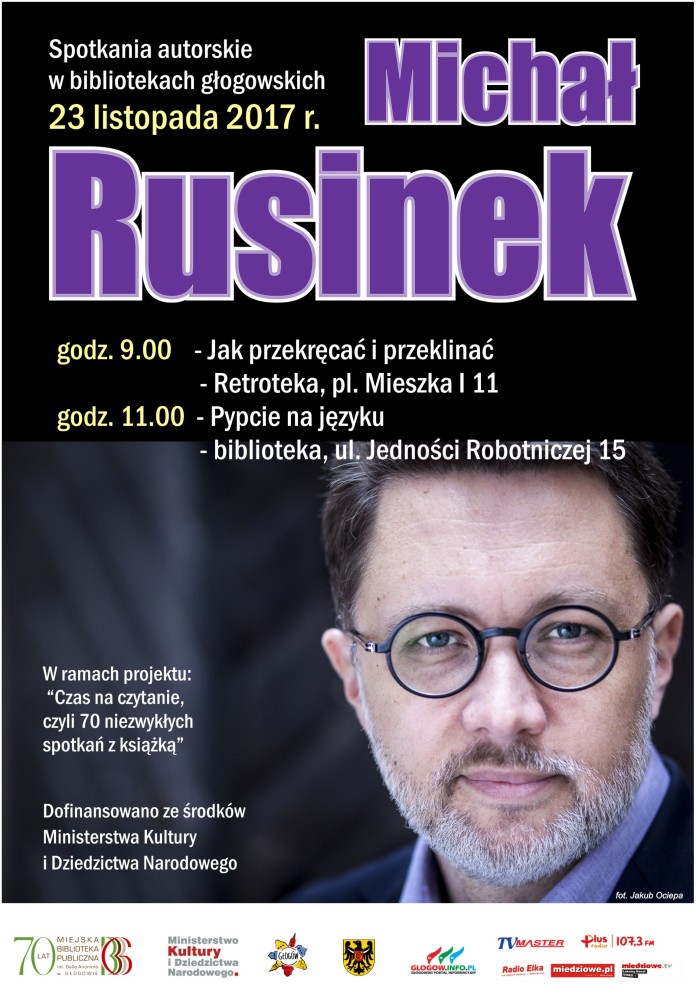 Michał Rusinek w Głogowie. Był sekretarzem Wisławy Szymborskiej