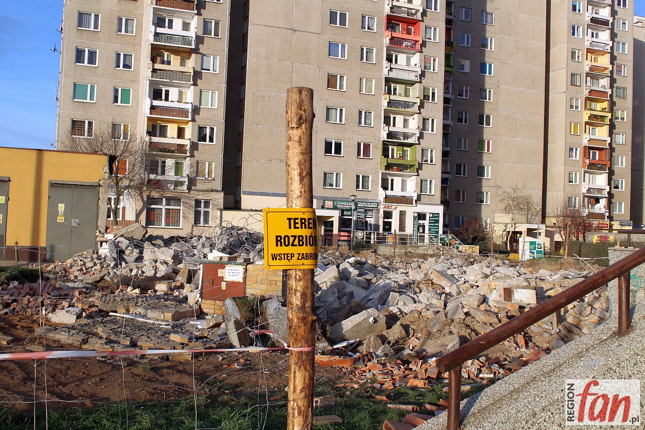 Szalet zrównany z ziemią