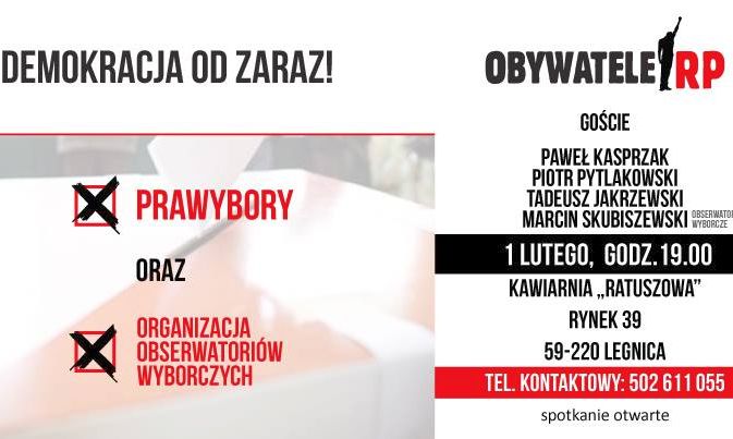 „Demokracja od zaraz!” w Legnicy