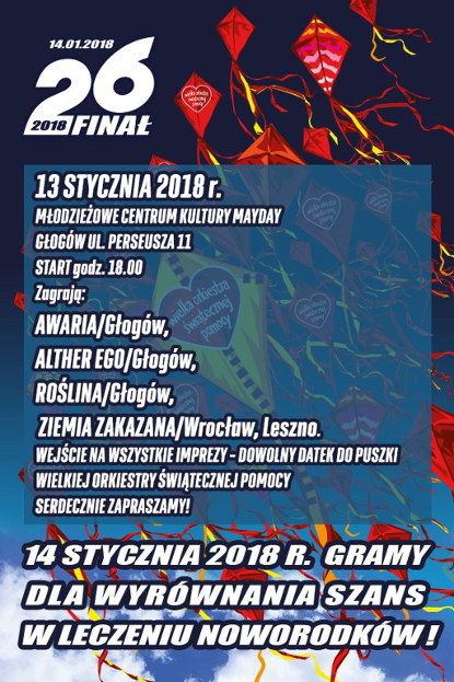 W głogowskim MCK Mayday WOŚP zagra już dziś