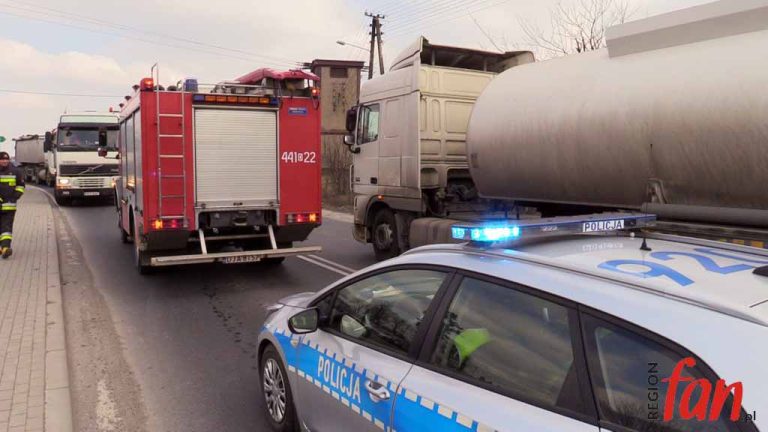 Ciężarówka potrąciła pieszego (FOTO, WIDEO)