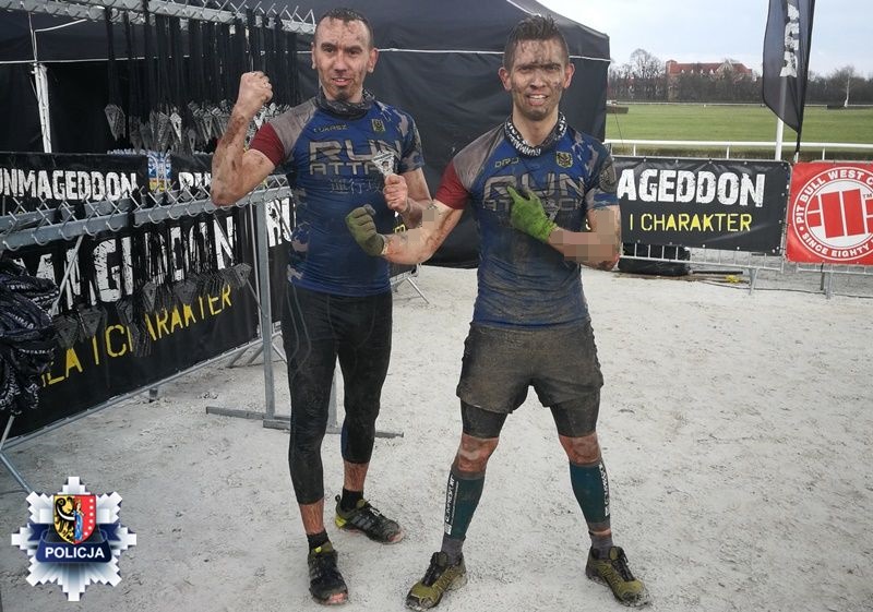 Policjanci z polkowickiej komendy na imprezie dla twardzieli (FOTO)