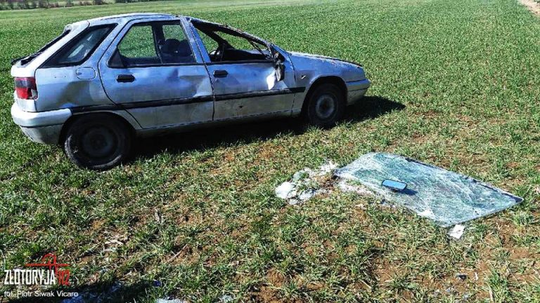 Wypadł z drogi i uderzył w drzewo (FOTO)