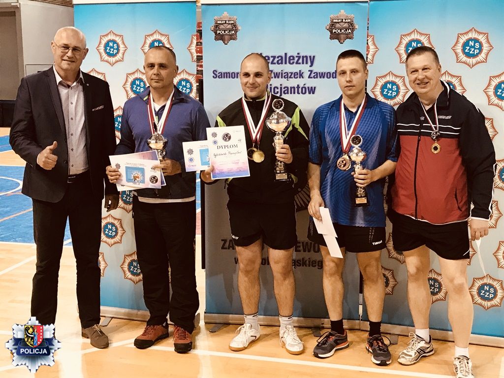 Polkowicki policjant znów najlepszy w tenisie stołowym