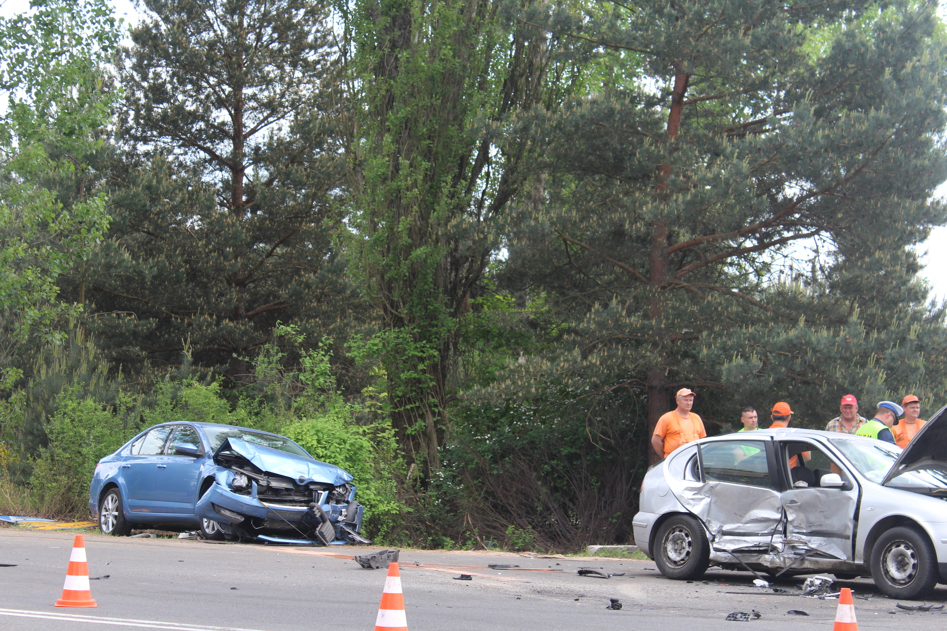Zderzenie aut koło szybu Polkowice Główne (FOTO)