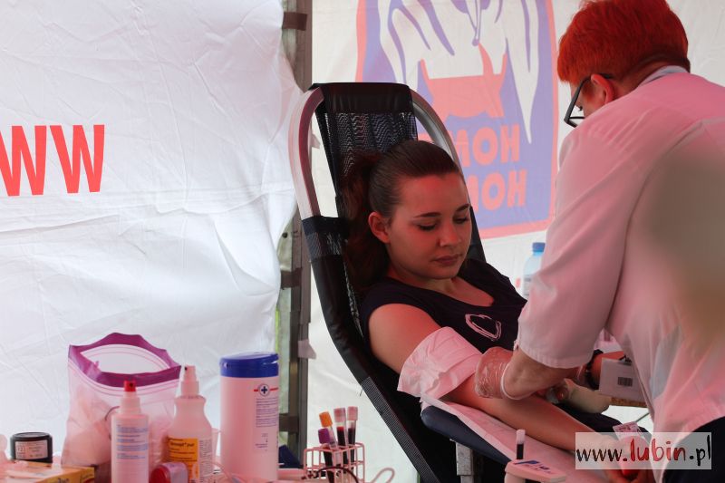 Zbierają krew w parku