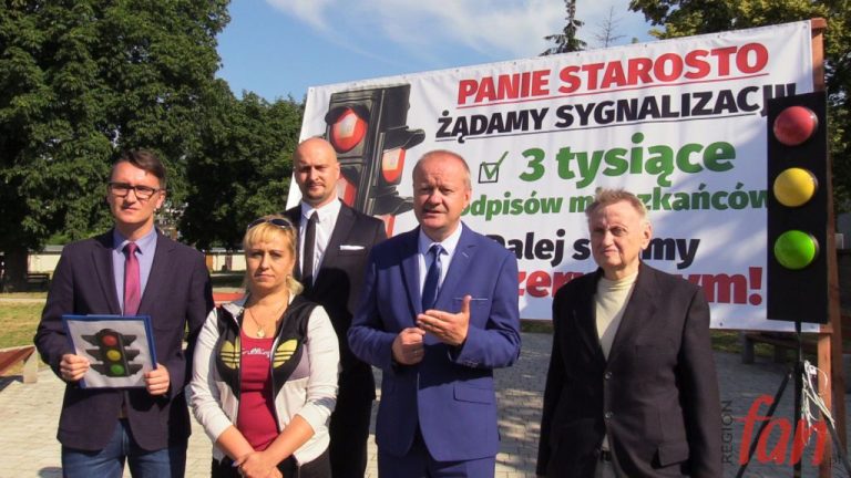 Walczą ze starostą o sygnalizację świetlną (FOTO)